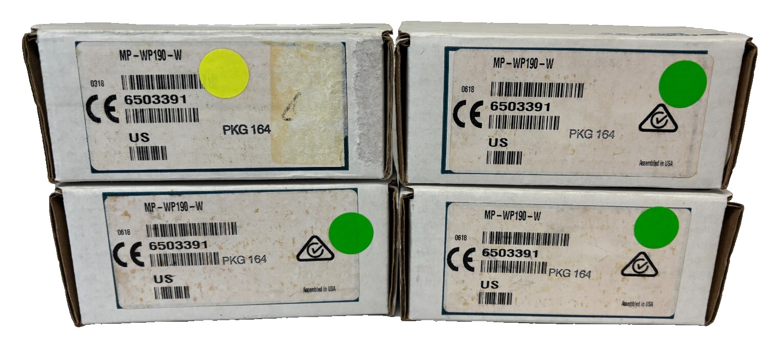 Crestron MP-WP190-W, Media Presentation Wall Plate -Lot of 4- New Open Box