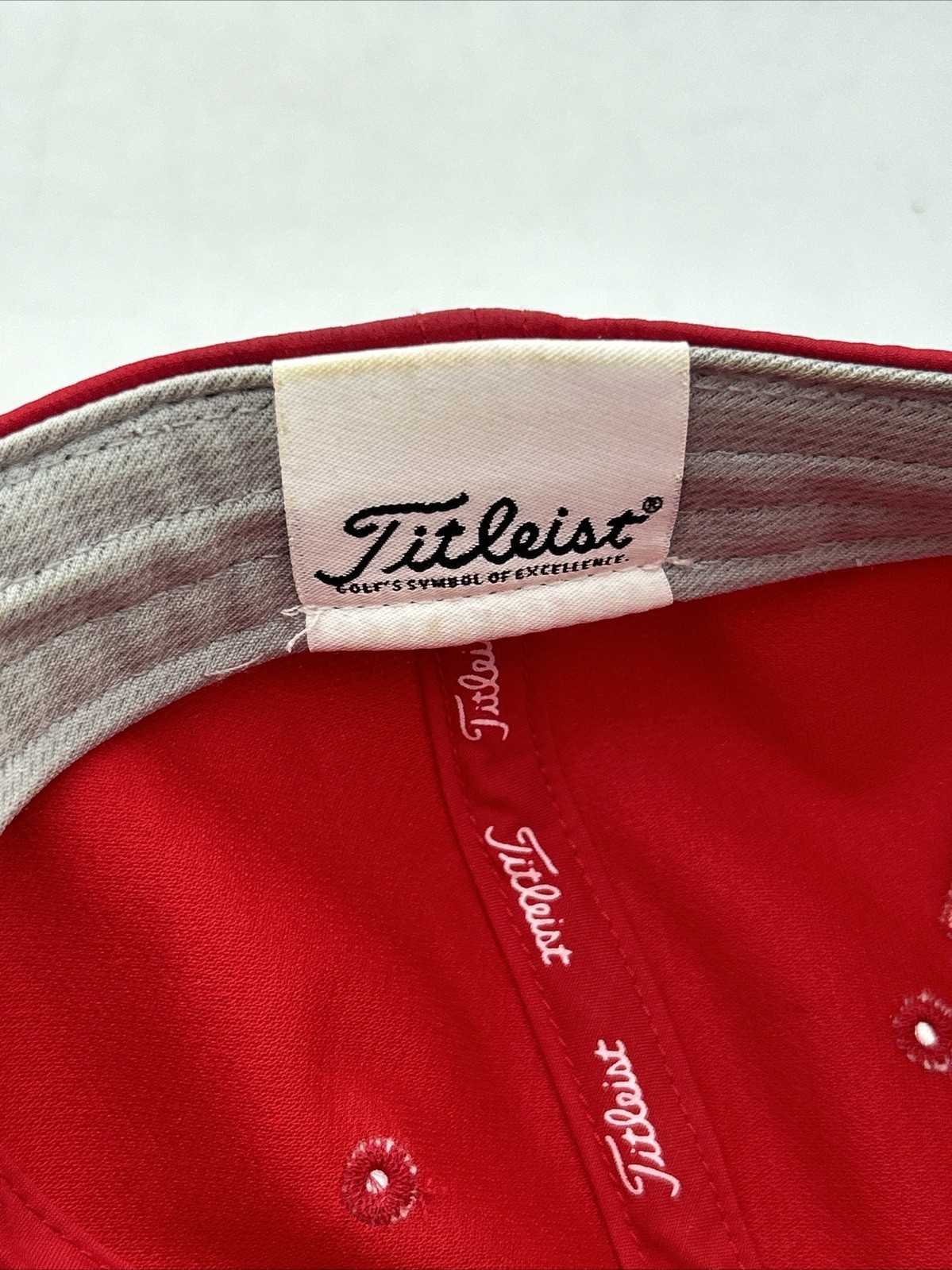 Titleist FJ Pro V1 Red Adjustable Strapback Golf Hat Cap Adjustable