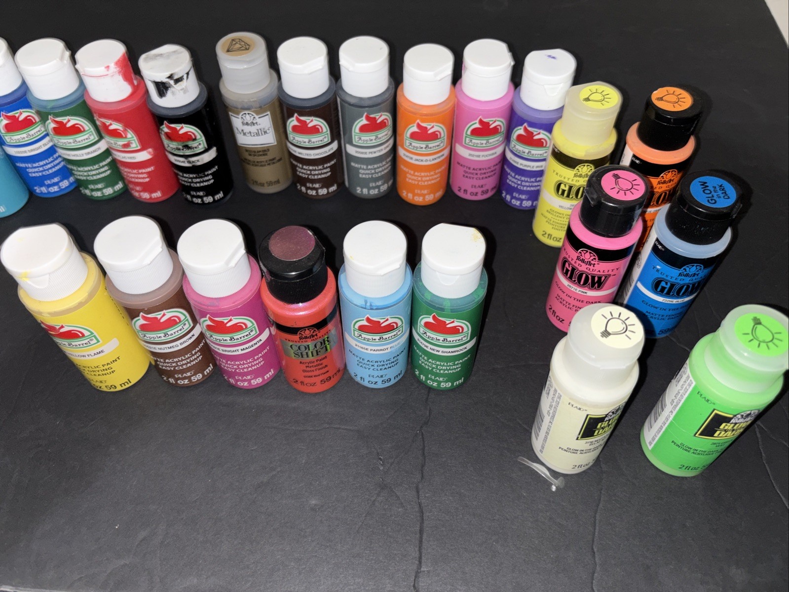 Apple Barrel Matte Acrylic Paint And Folk Art Glow In The Dark Acrylic Paint #25