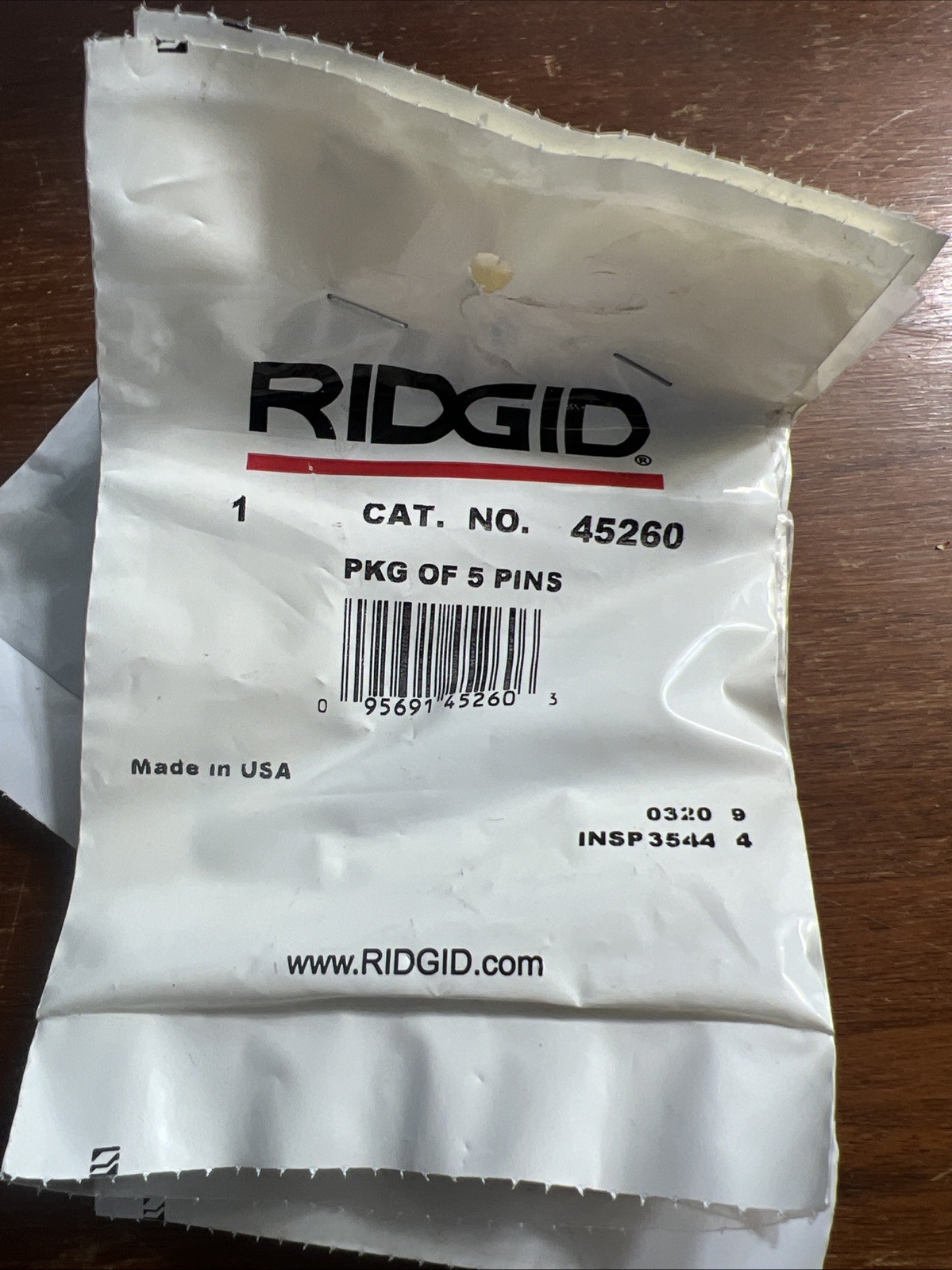 5-PACK RIDGID 45260 STEP PINS New Sealed Pipe Theeading