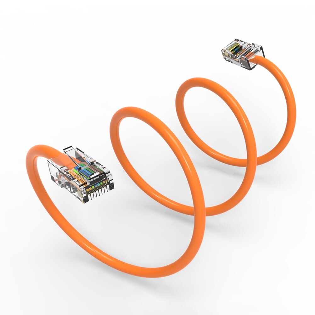 1FT Cat6 RJ45 Ethernet LAN Network UTP Non-Boot Patch Cable Copper 24AWG Orange