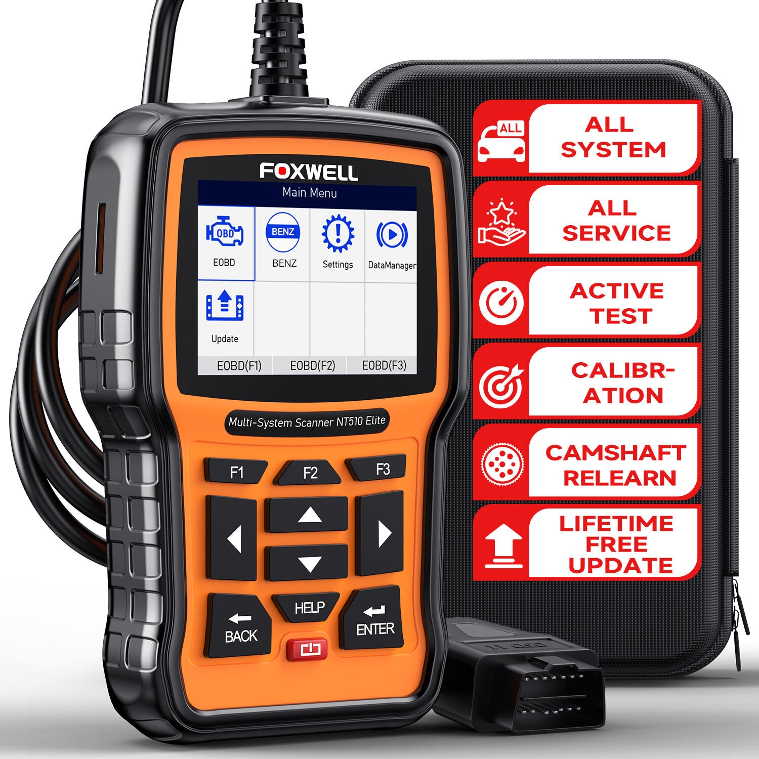 FOXWELL NT510 Elite for MERCEDES BENZ Bidirectional Diagnostic Tool OBD2 Scanner