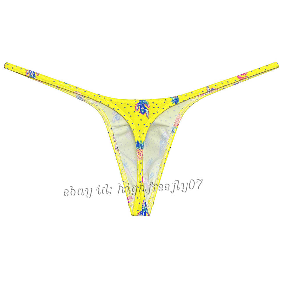 Men Slim Pouch Thong Underwear Strap Bikini Underpants Minimum Coverage G-String