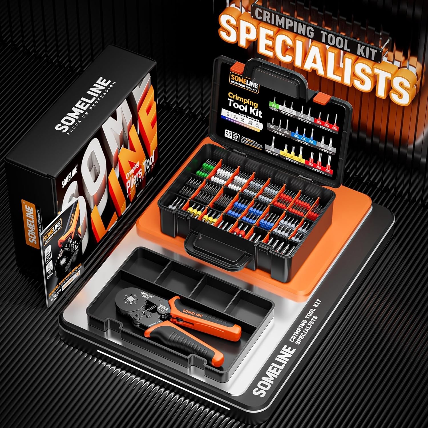 Professional 23-Size Ferrule Crimping Tool Kit – High-Quality Wire End Termin...
