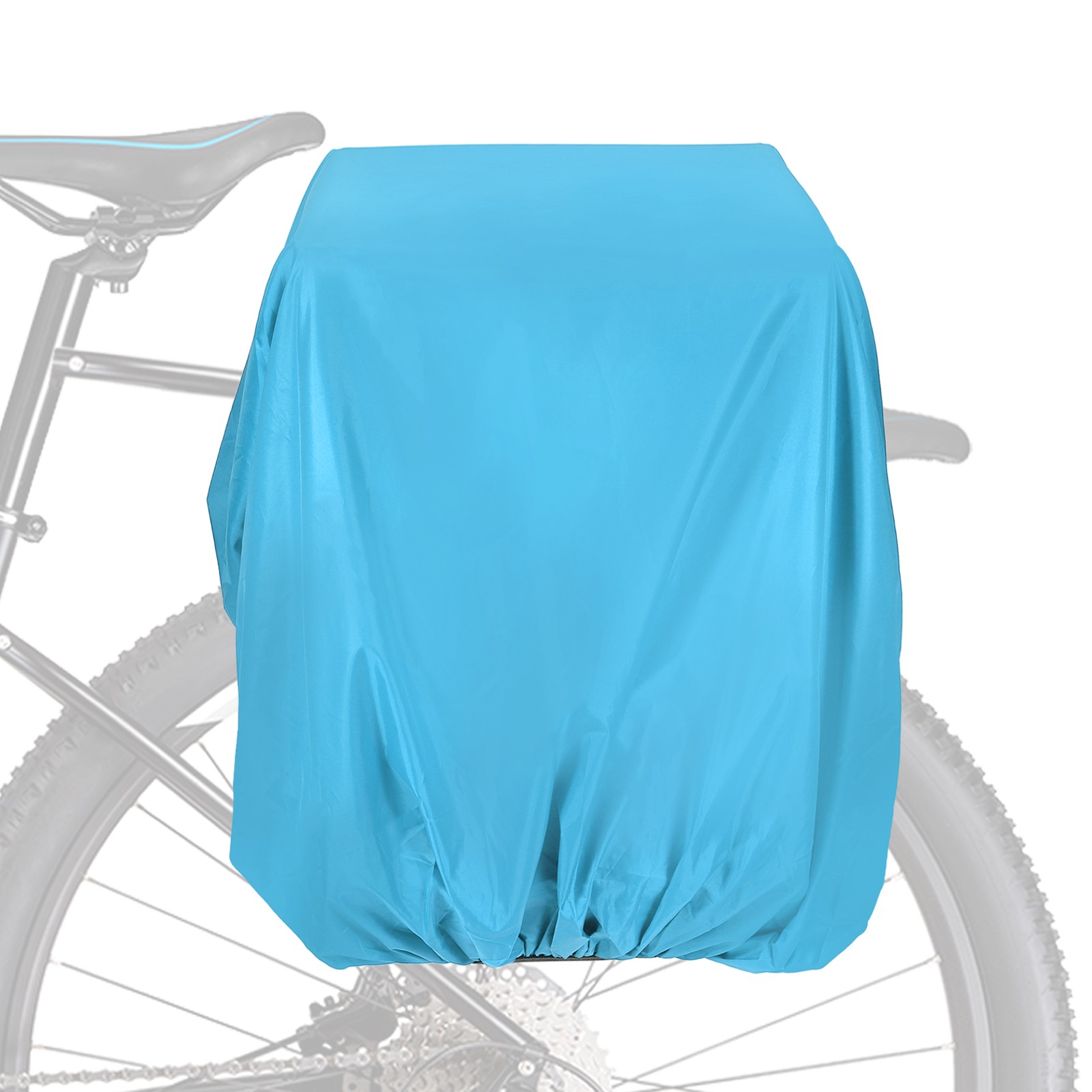 100L Bicycle Rear Rack Rain Cover Waterproof Bike Rain Cover L Lake Blue