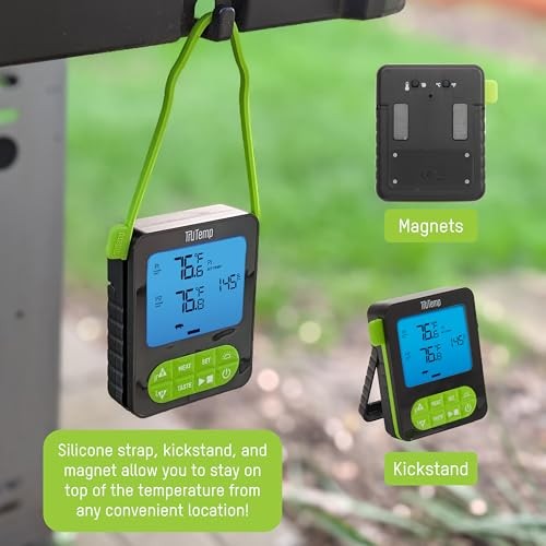 TruTemp Dual Probe Wired Programmable Meat and Food Thermometer, Digital Green
