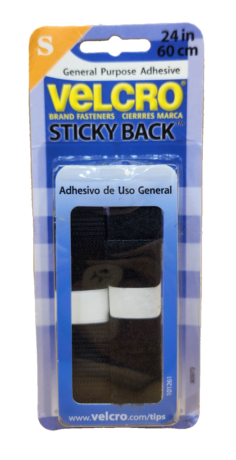 VELCRO Brand STICKY BACK General Purpose Adhesive Tape 24" Black, NEW