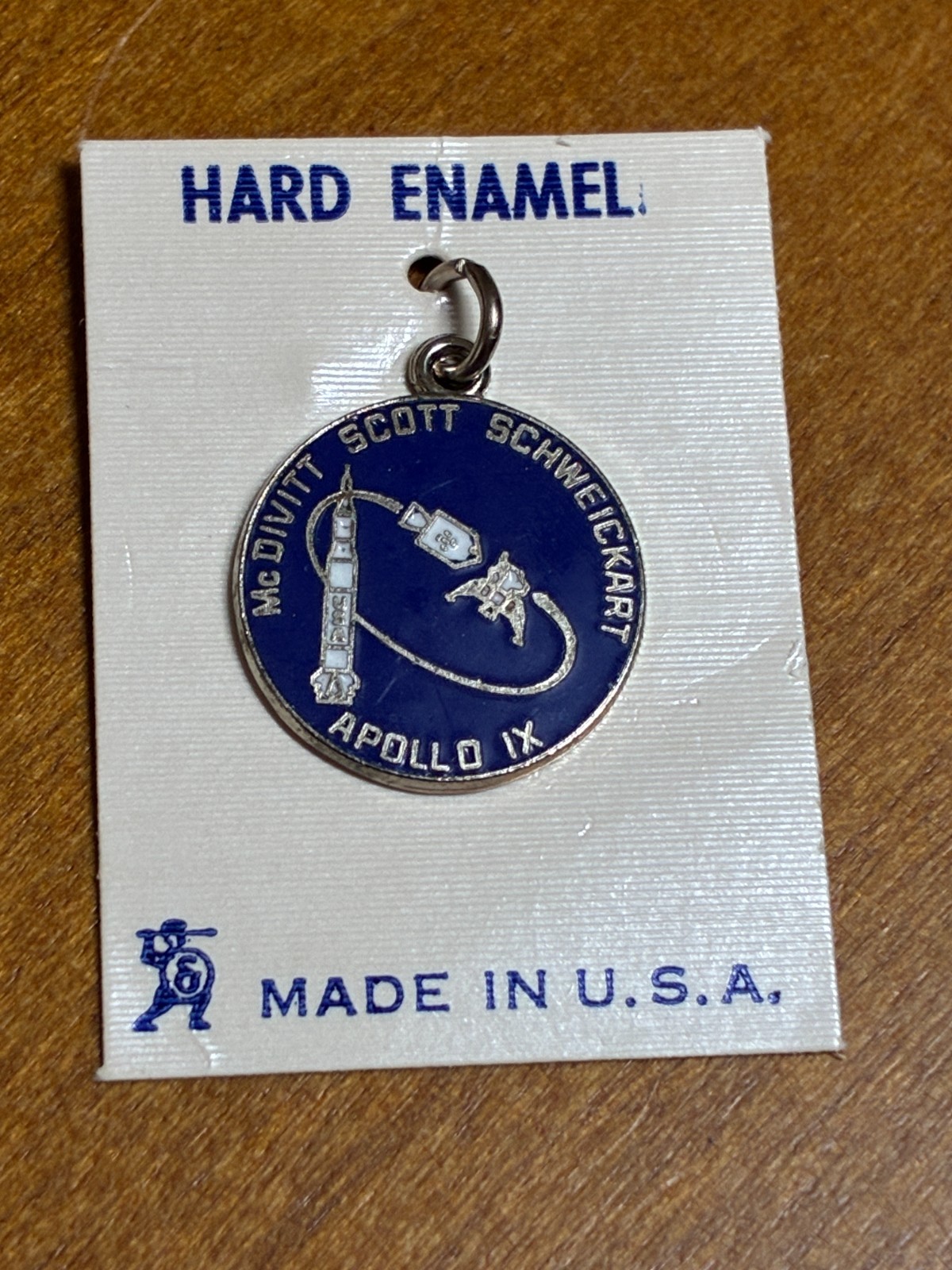 Vintage NASA Space Apollo 9  Hard Enamel  Charm-Pendant New - USA