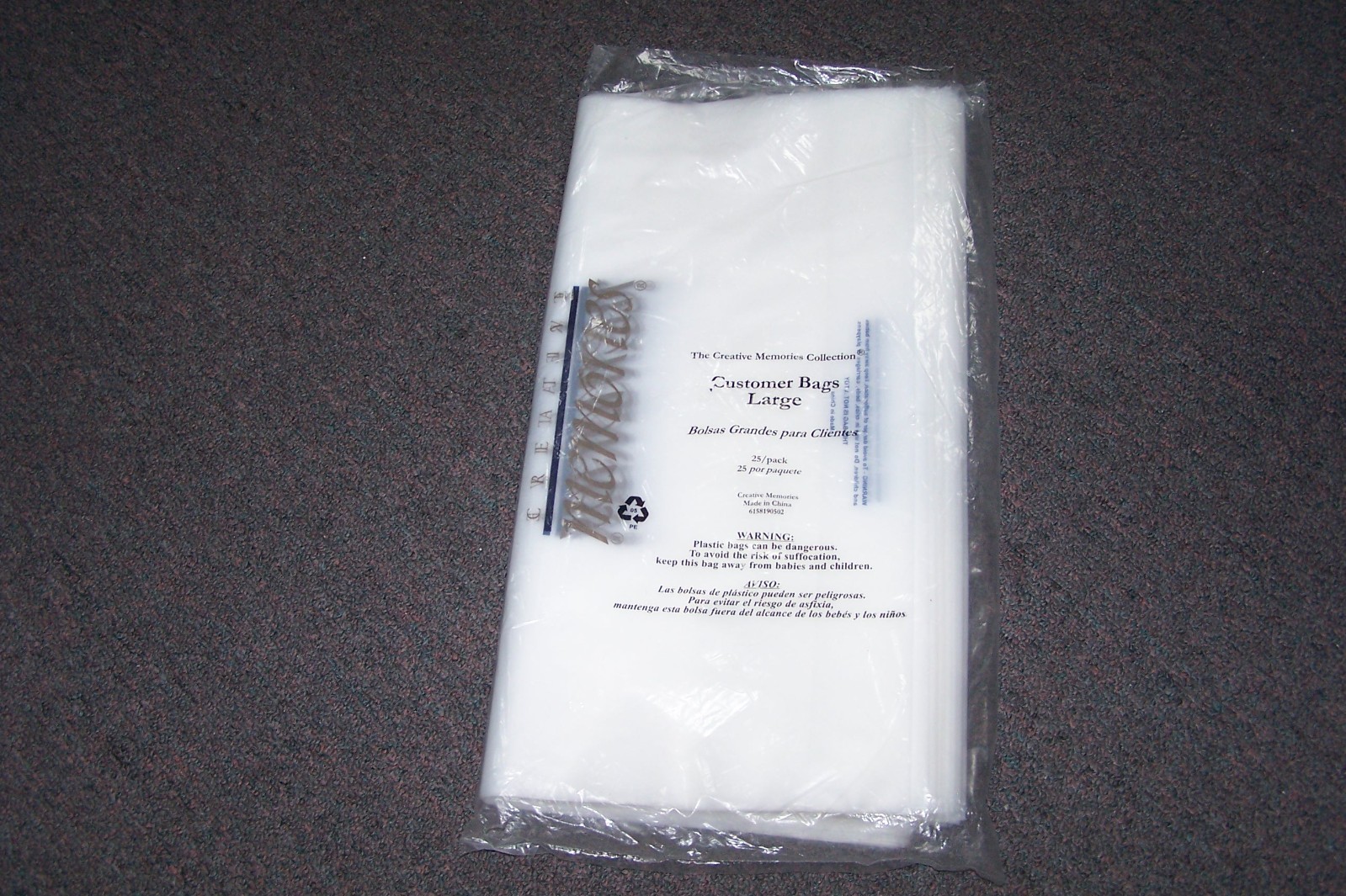 The Creative Memories Collection Large Customer Bags 25 Pack NEW Bags 18" x 16"
