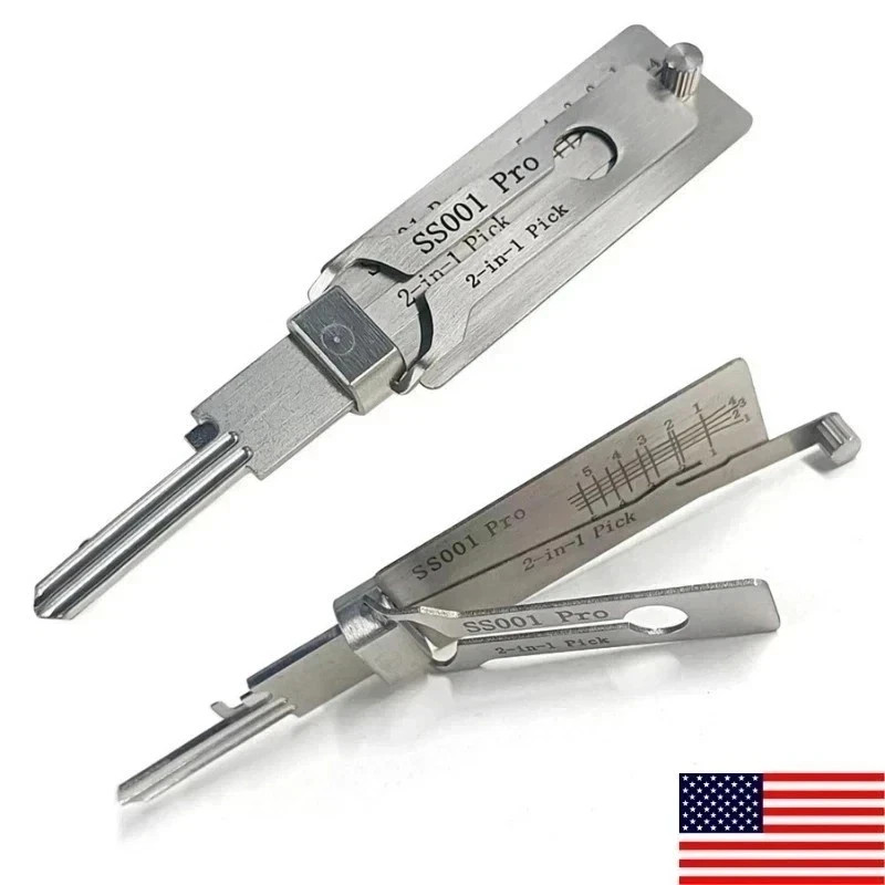 Hook And Pickup Tool Kit 2 In 1 Portable Lock Picking Set Ergonomic Handle**