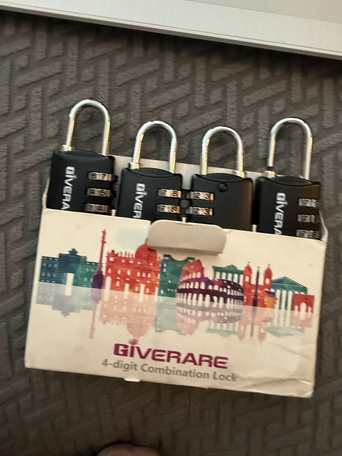 Giverare 4 Digit Combination Lock Set Of 4￼