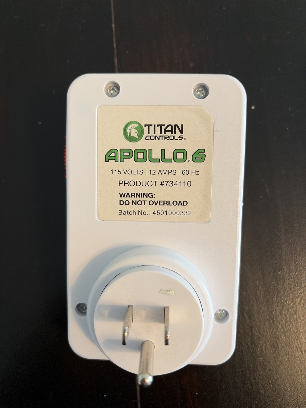 Titan Controls Apollo 6 1-Outlet Mechanical Timer - single outlet analog time