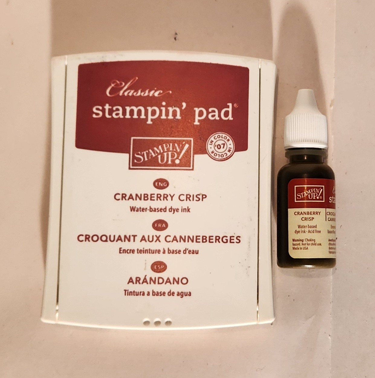 Stampin Up Classic Stampin Pad and Refill - Cranberry Crisp