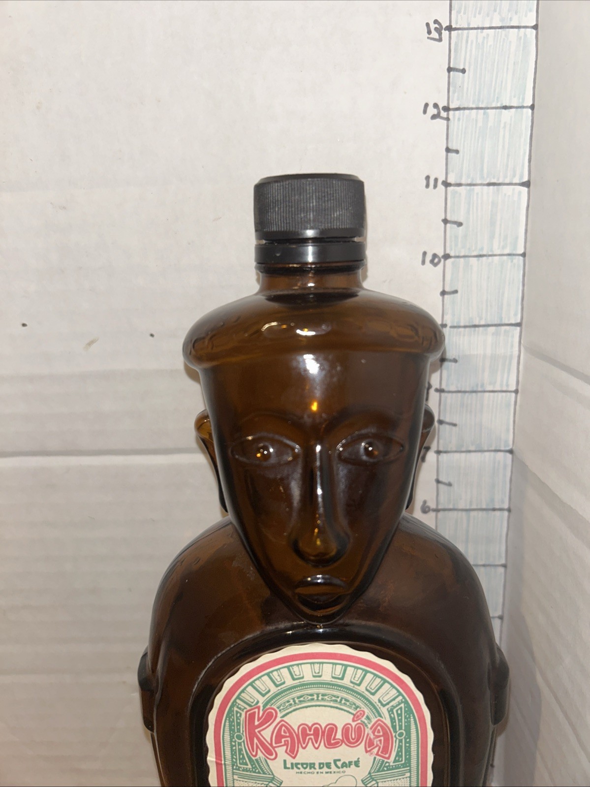 KAHLUA BOTTLE AZTEC HERITAGE EDITION DISCONTINUED MADE IN MEXICO -Empty