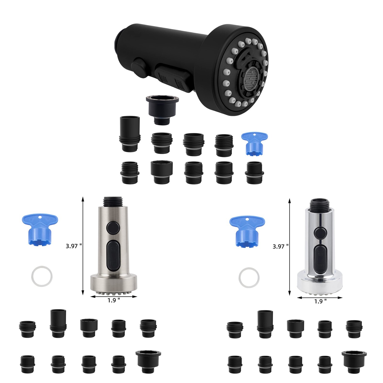 Pull Down Kitchen Faucet Head Replacement, Sink Faucet Sprayer Head Nozzle