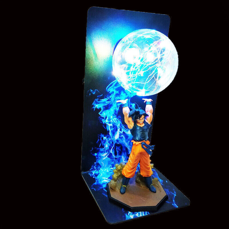 Anime Goku Son Gokou Genki Dama Spirit Bomb Led Night Light Lamp Figure Ornament