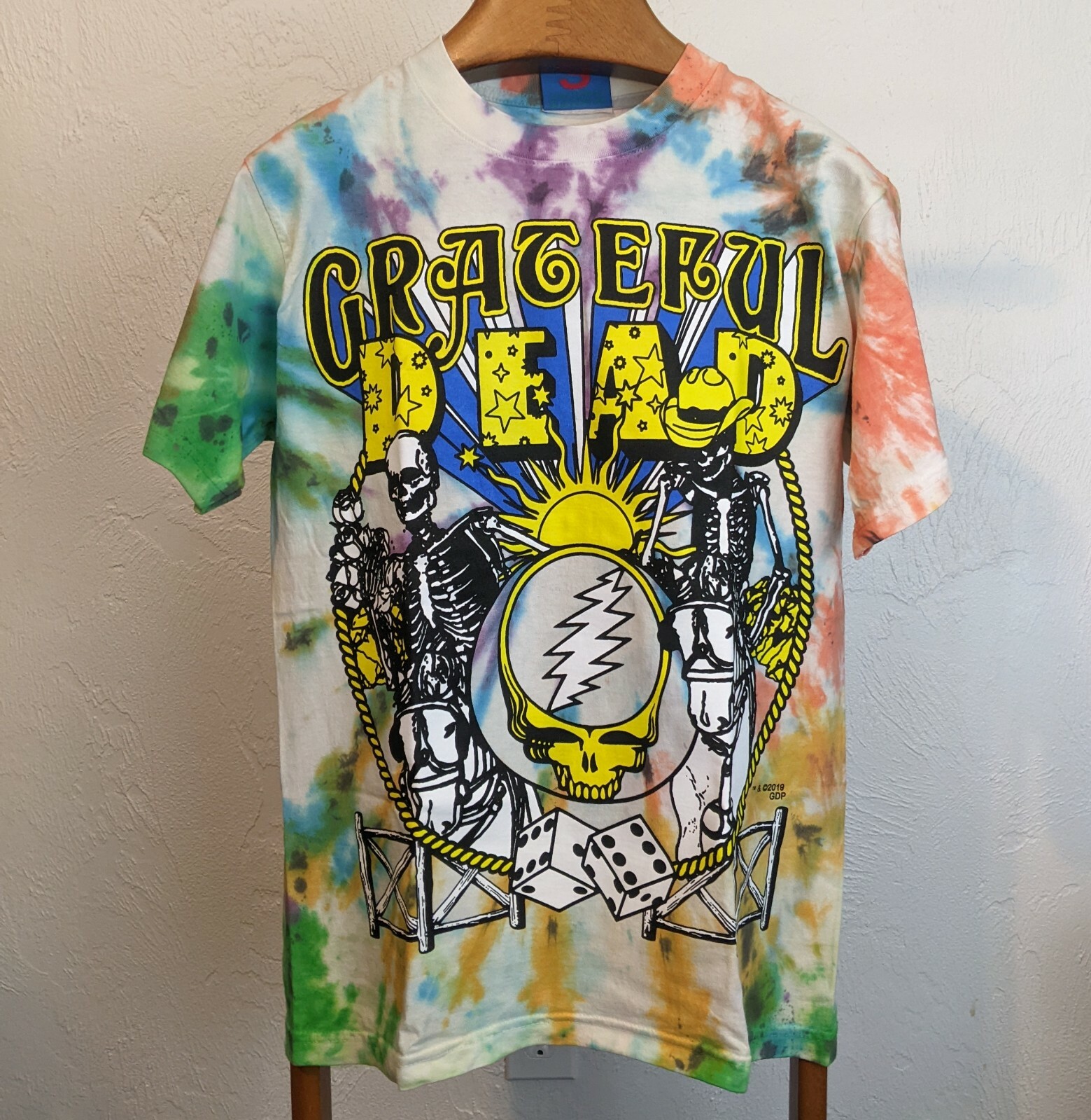 GRATEFUL DEAD x ONLINE CERAMICS 2019 Turtle River Tie-dye T-shirt S *NEW*