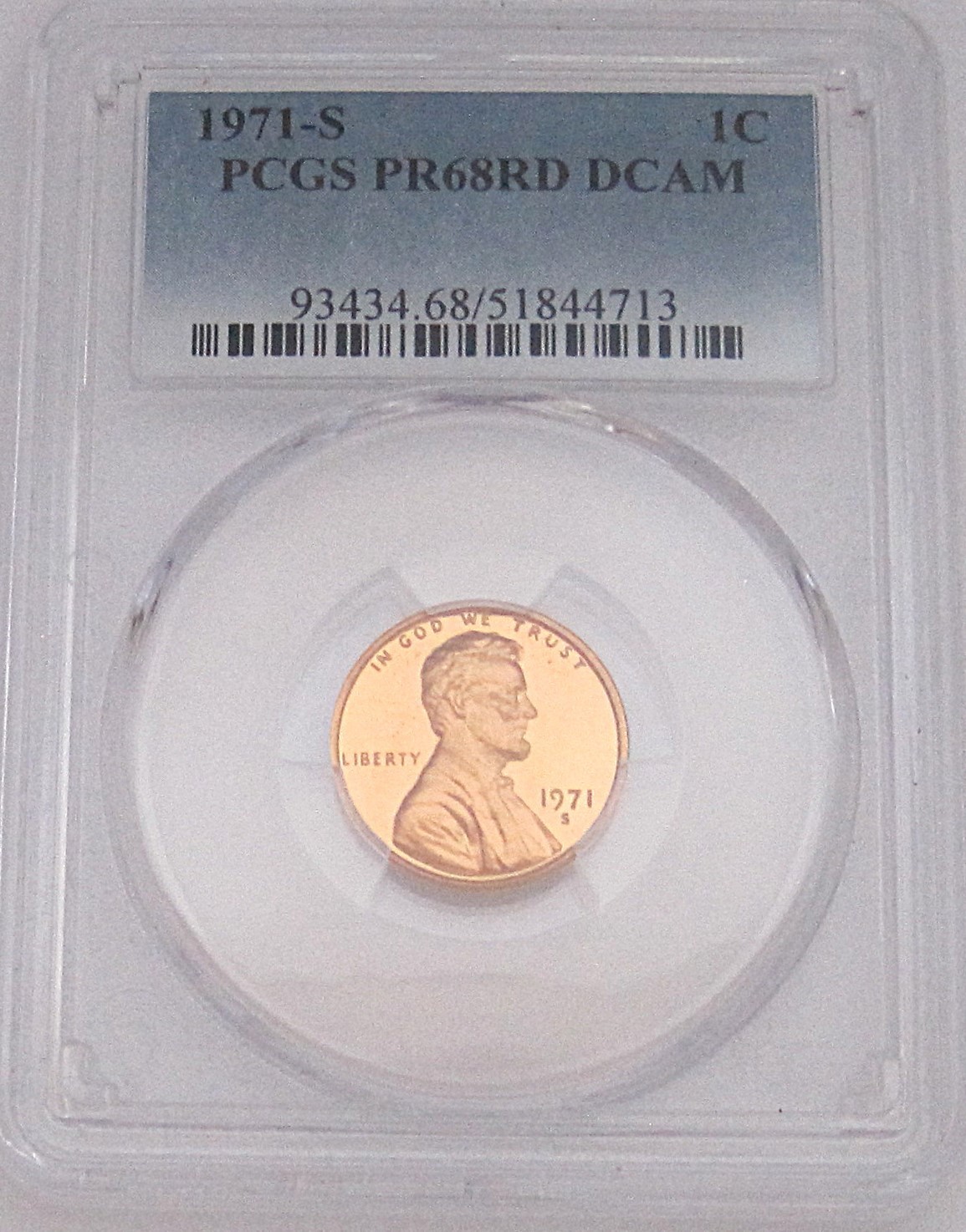 1971-S Lincoln Memorial Cent PCGS PR68 RD DEEP CAMEO = Beautiful 1c & Book $100