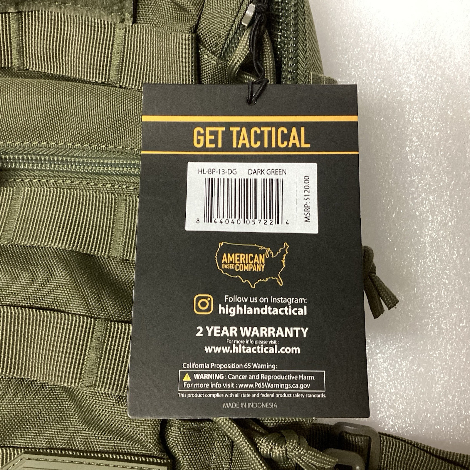 HIGHLAND TACTICAL Eagle Sling Bag - Molle Webbing Hook & Loop Patch Holder