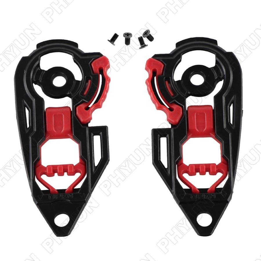 Motorcycle Helmet Visor Shield Gear Base Plate Set For AGV K1 K3SV K5 Black+Red