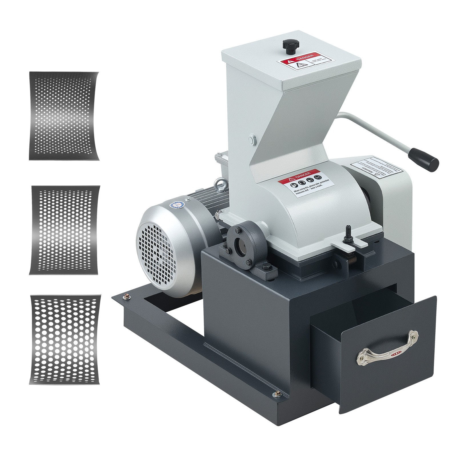 VEVOR Hammer Crusher 2.5KW Automatic Mill Stone Crusher Three Screens 3/6/10 mm
