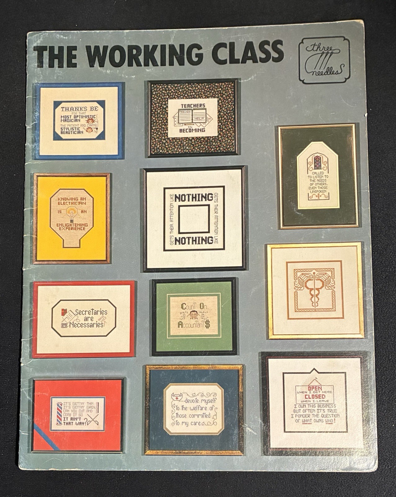 Three Needles Cross Stitch 16 Page Pattern Booklet THE WORKING CLASS 1980