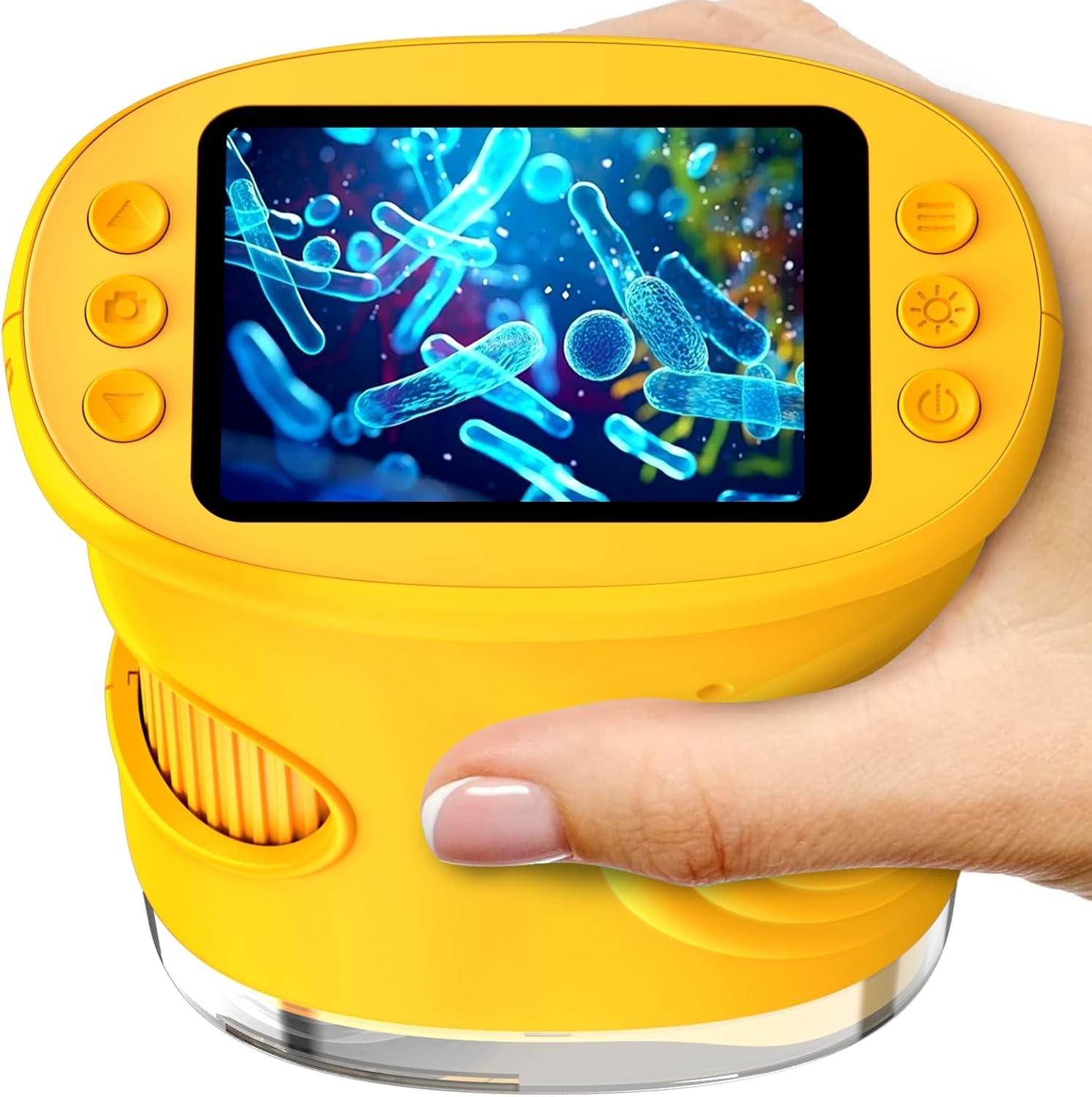 1000X Digital Handheld Microscope for Kids with 2.0" IPS Screen, Easter Gifts Po