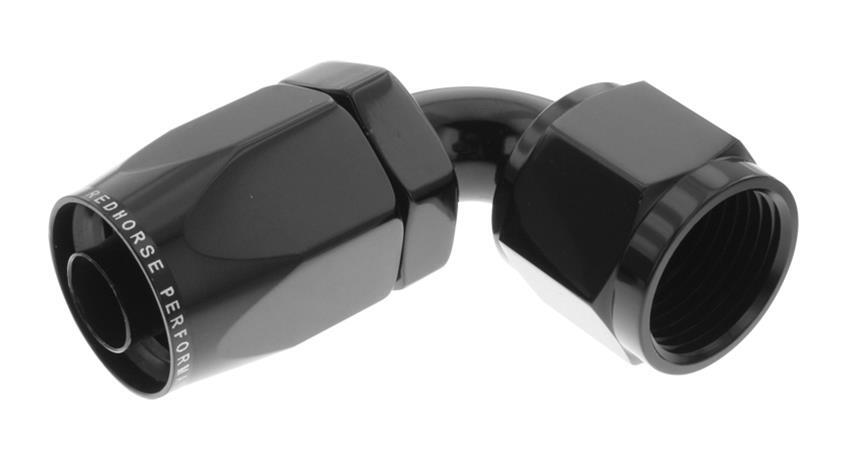 Redhorse 6090-10-2 Black -10 AN 90 Degree Female Aluminum Hose End-Non Swivel