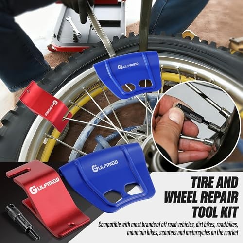 Motorcycle Tire Changing Tool Kit, Tire Bead Holder, Rim Shield Protector and