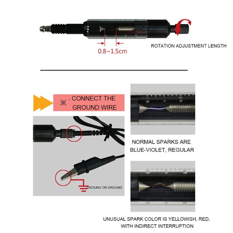 Spark Tester Plug Engine Ignition Tester Foolproof Coil Diagnostic Detector Tool