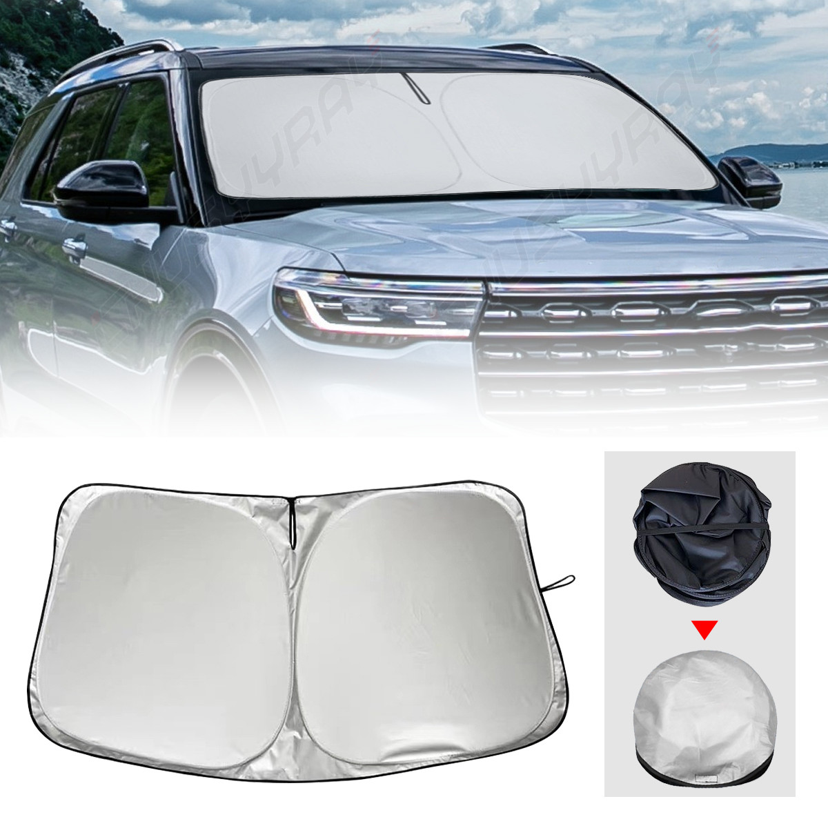 1pcs Sun Shade Cover Foldable UV Block FOR Ford Explorer 2016