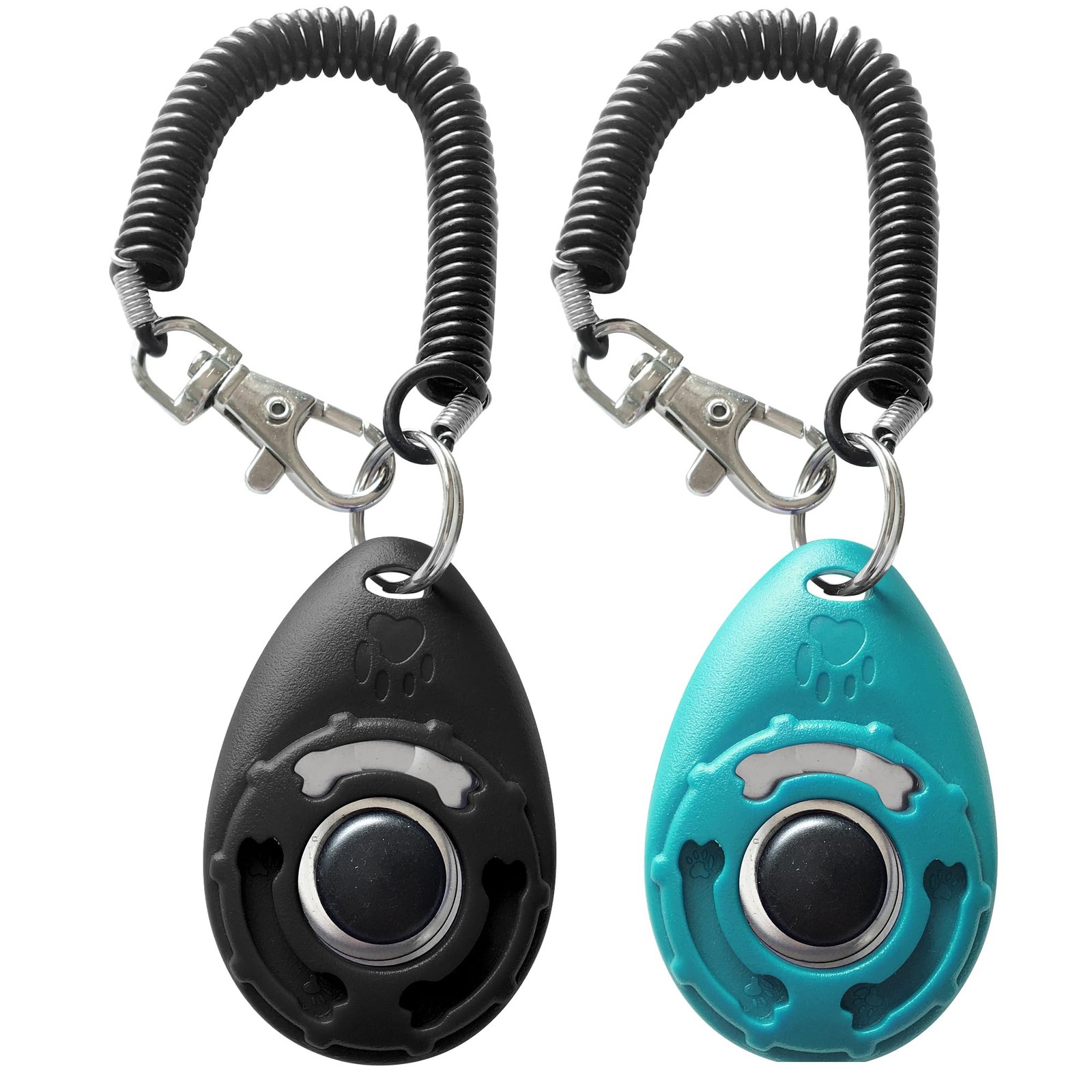 Dog Training Clicker with Sring Wrist and Keyring - Pet Dog Training Clickers fo