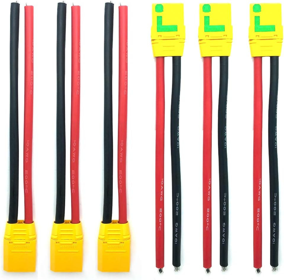 3 Pairs Amass XT90S XT90 Wire XT-90S XT 90 Plug Male and Female Connector 150Mm