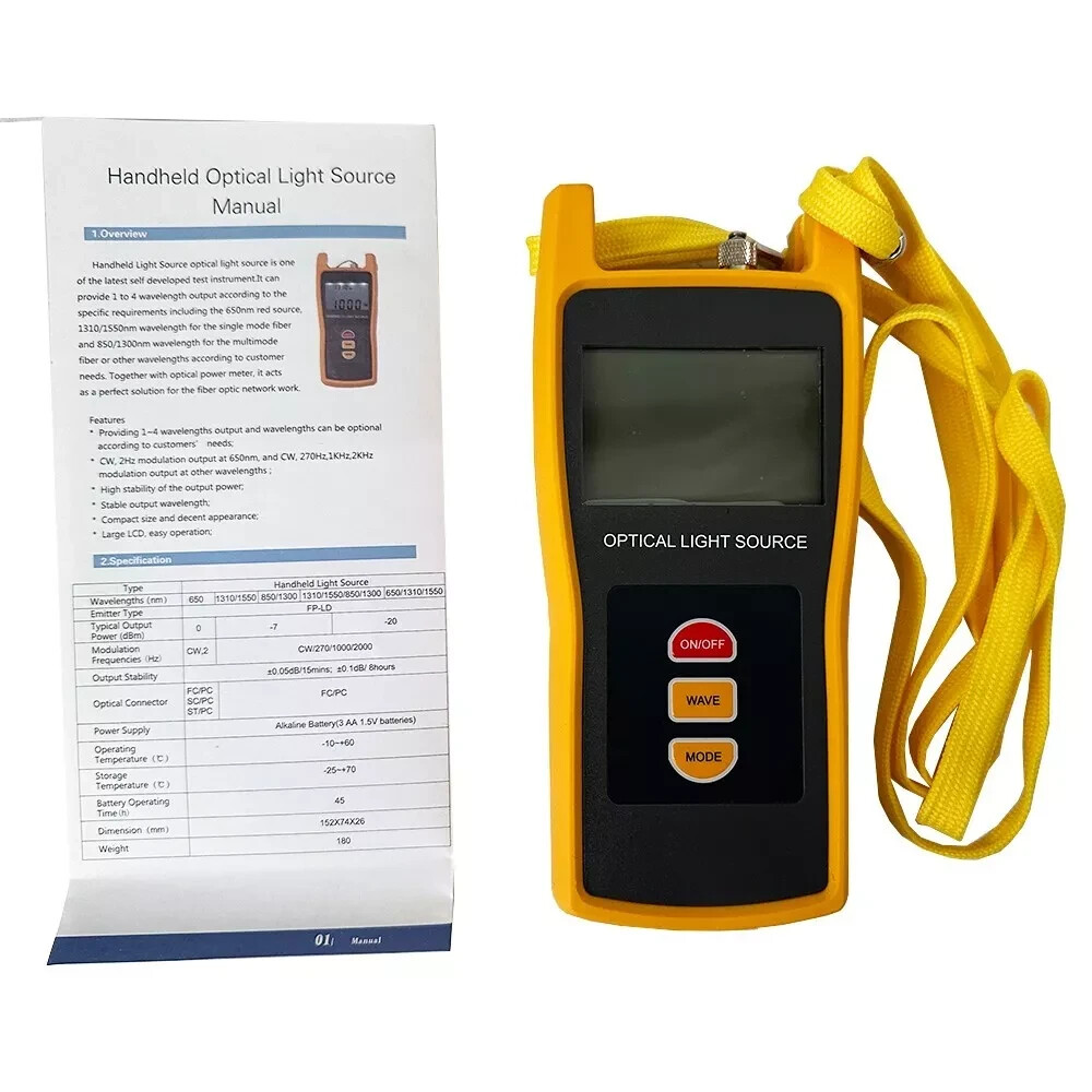 Handheld Optical Light Source Laser Source Testing Tools 1310/1550nm Wavelength