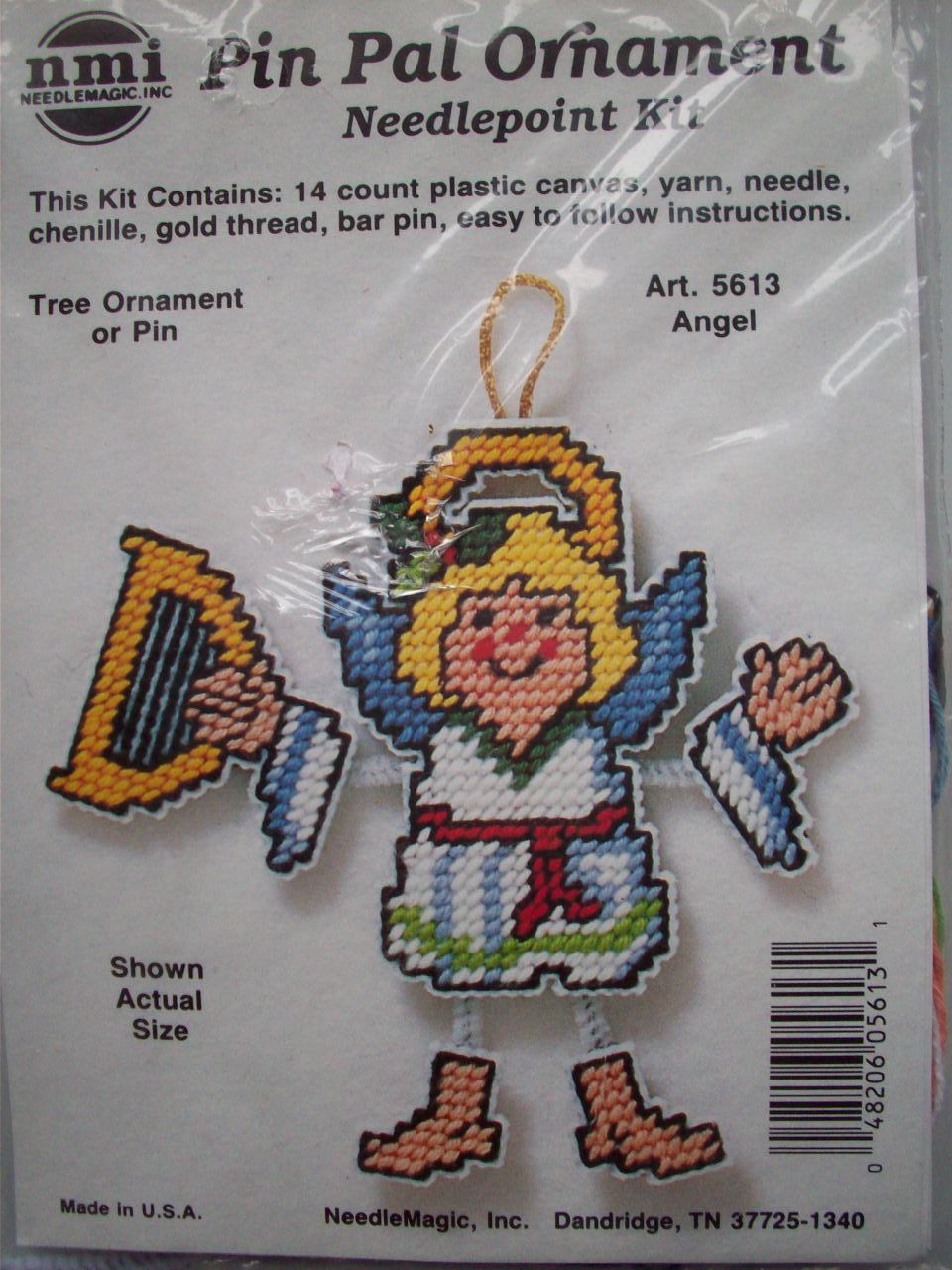 Angel ornament plastic canvas needlepoint kit