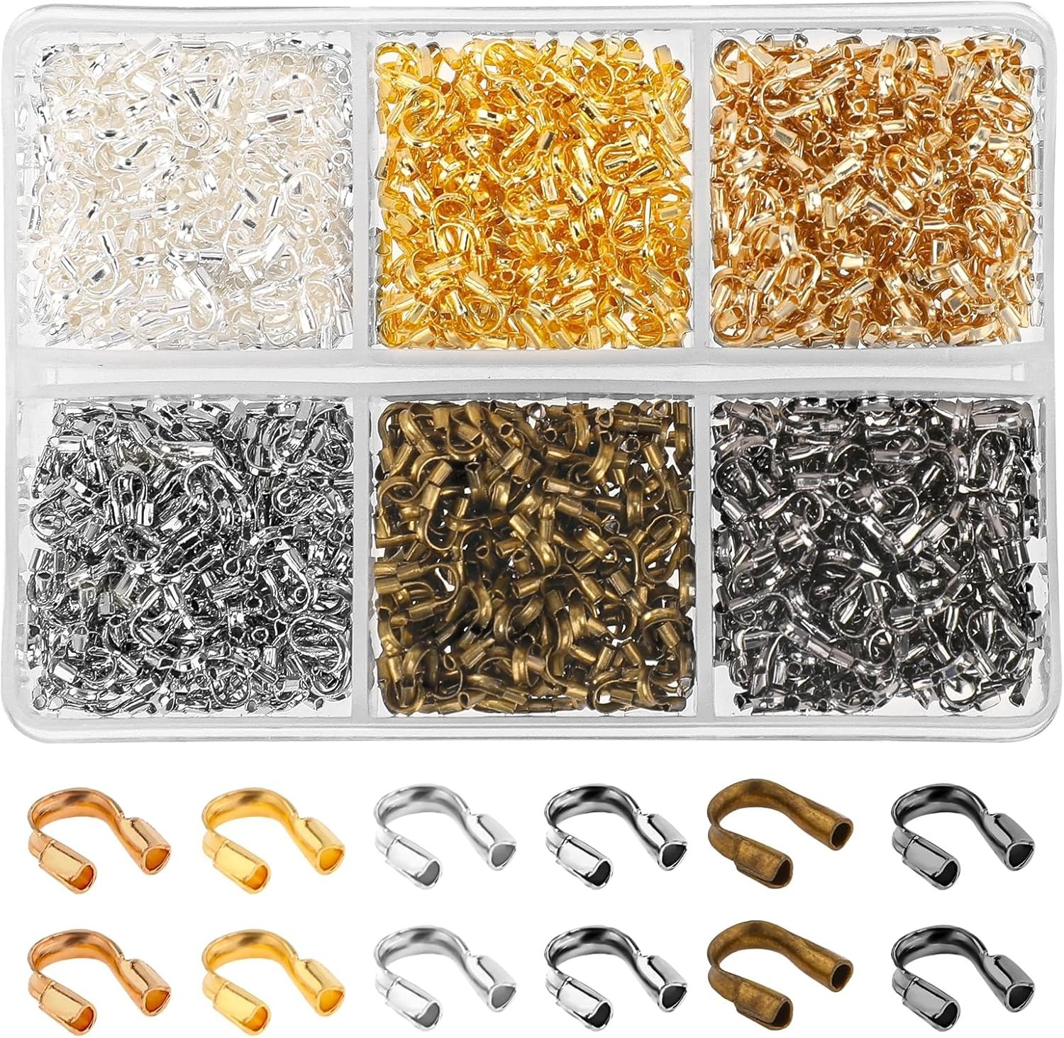 600 Pcs Brass Wire Guardian U-Shape Cable Protector Brass Wire Protector for ...