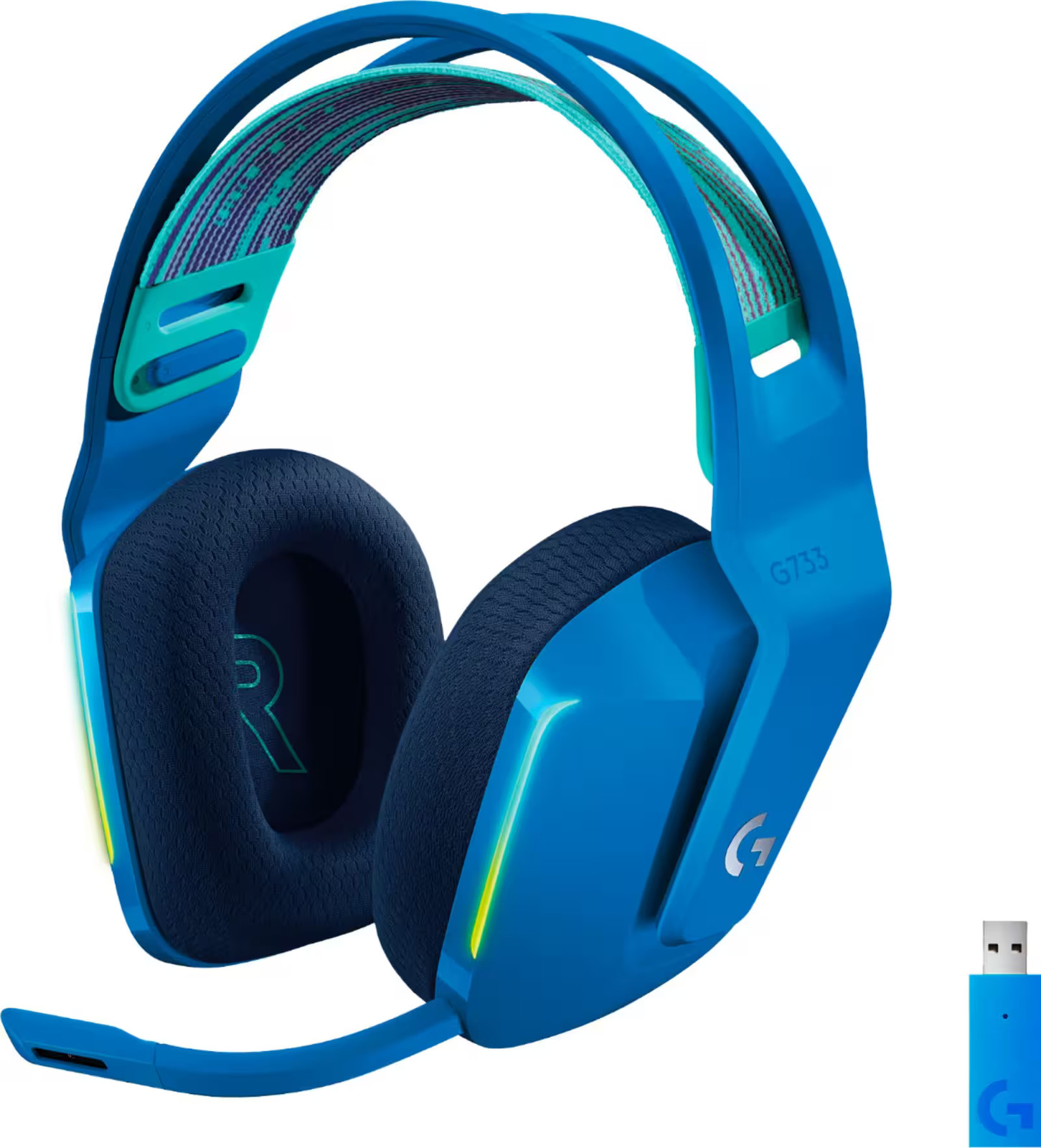 Logitech - G733 LIGHTSPEED Wireless Gaming Headset for PS4, PC - Blue