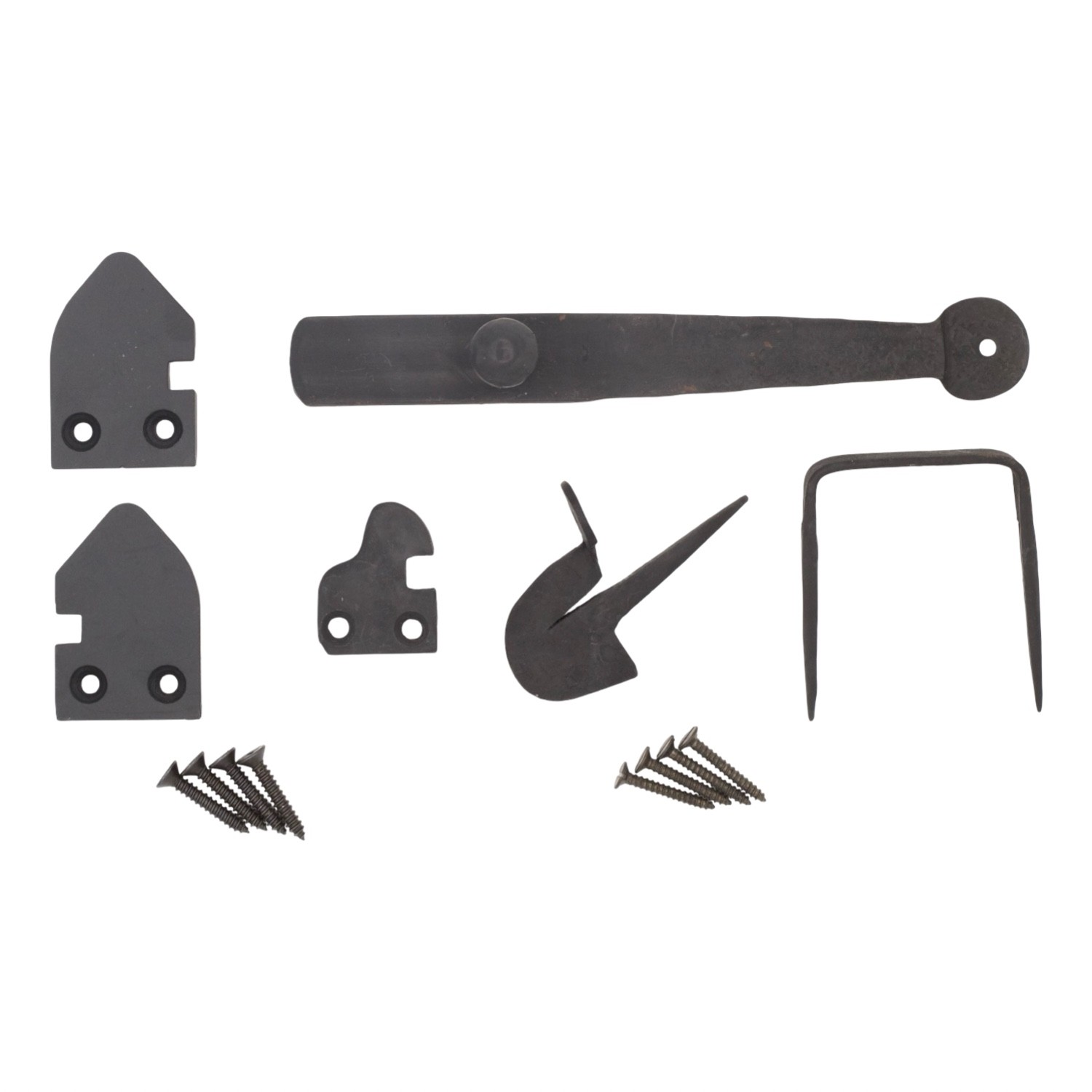 Hand Crafted Colonial Style Wrought Iron Closet Latch Set
