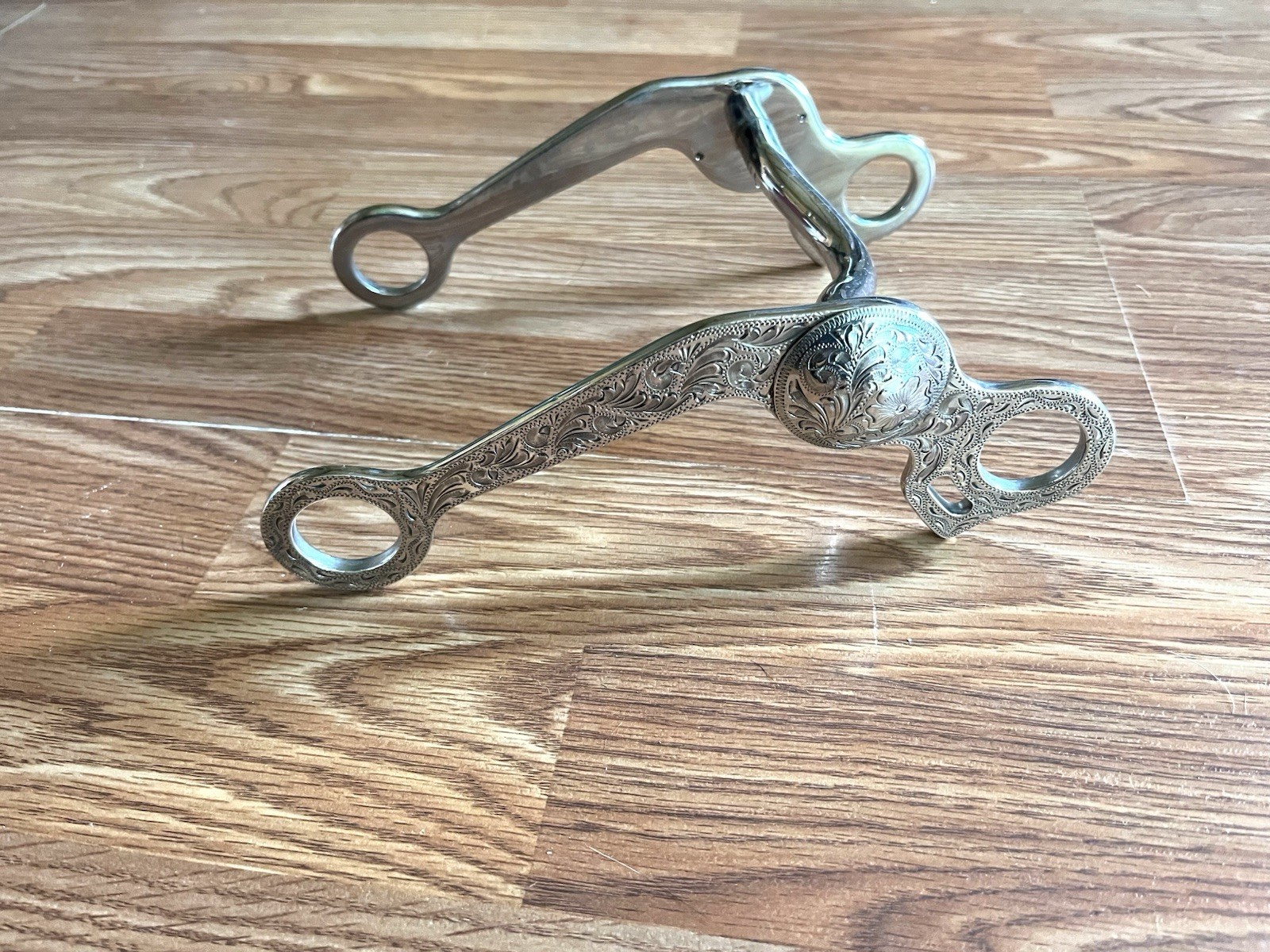 Harris Leatherworks Sterling & Stainless 5” Western Show Curb Bit