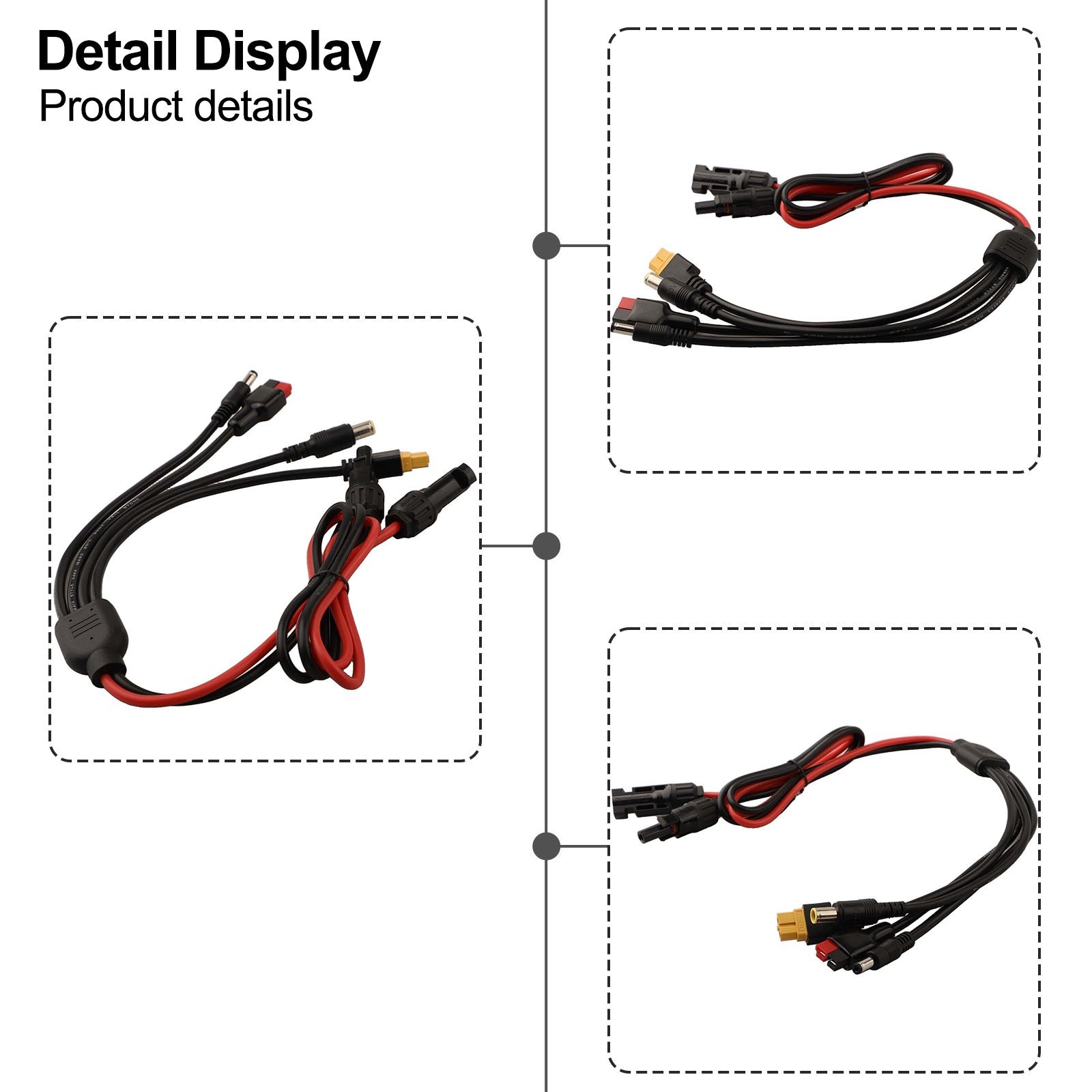 Solar Adapter Kit Station Adapter 140W18V Compatibility Anti-corrosive