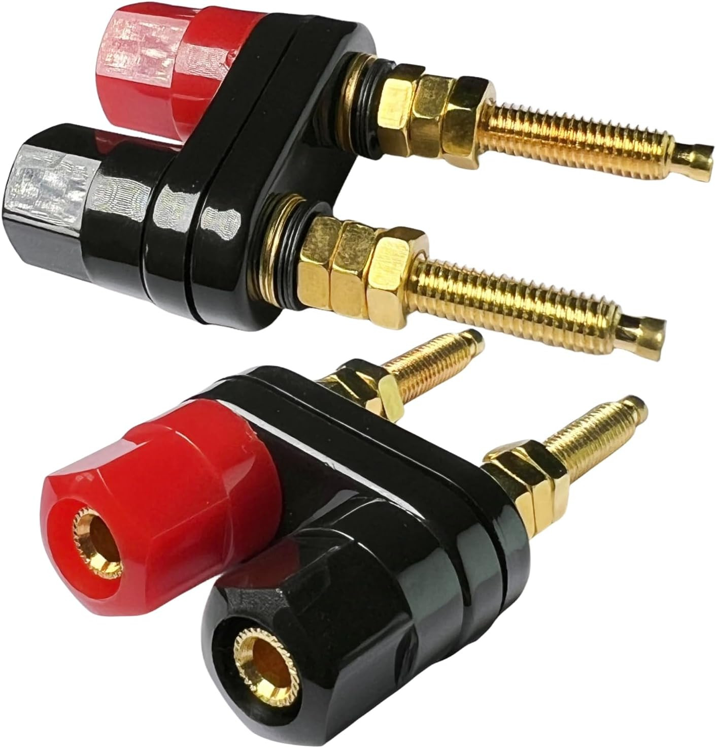 Dual Binding Post Terminal Banana Jack Socket Amp Speaker Power Connector 2 Pack