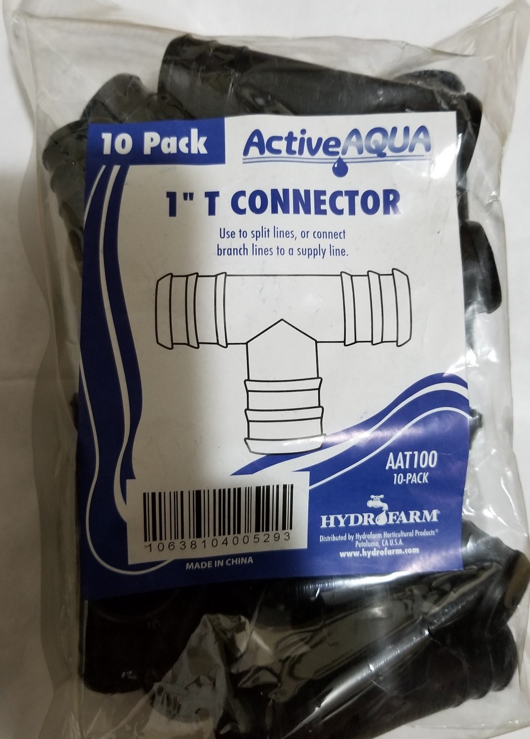 1 inch - 1"  T Connector pack of 10 Irrigation Hydroponics  Grow Aquarium Pump