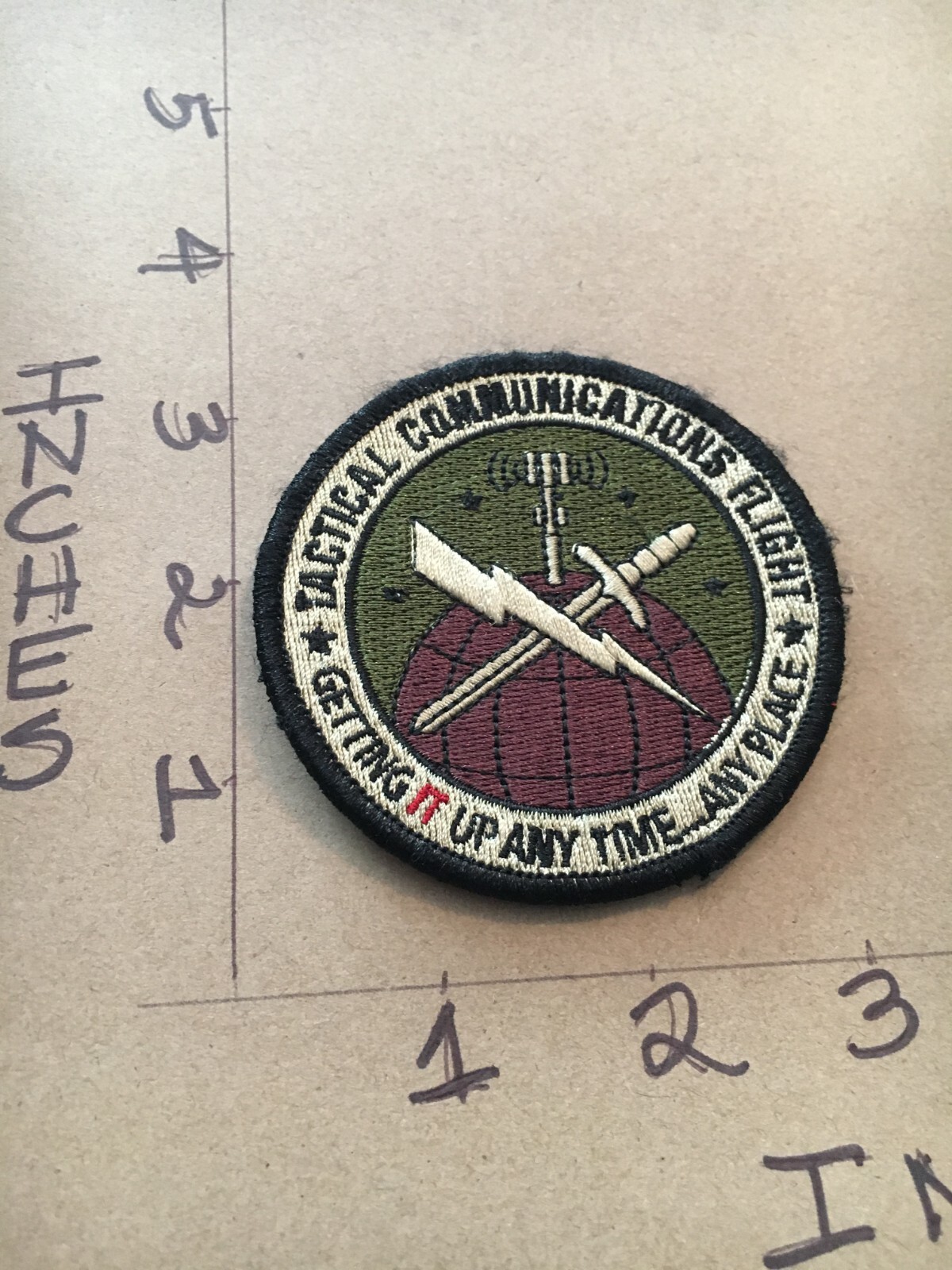 USAF Tactical Communications Flight patch 6/1/25 with hook & loop back