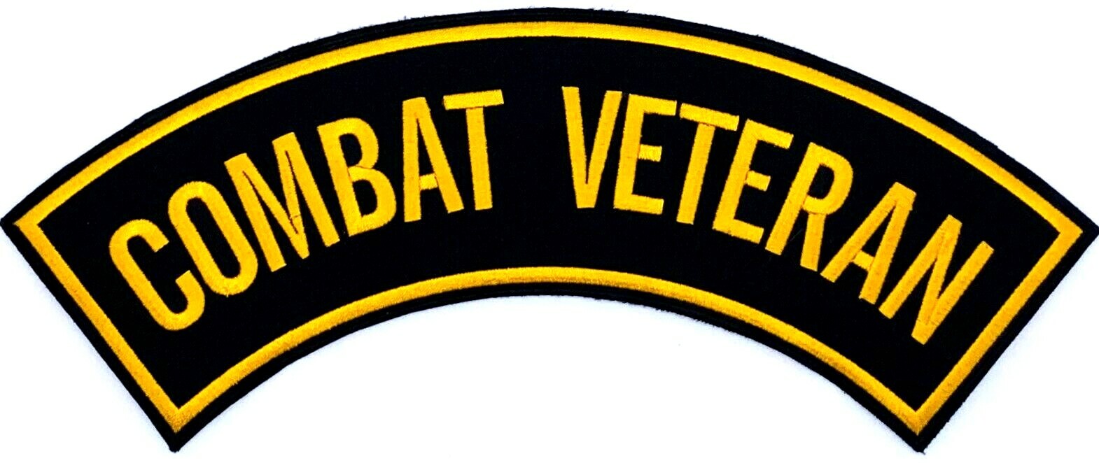 COMBAT VETERAN MILITARY MOTORCYCLE VEST 11" ROCKER PATCH BL-8