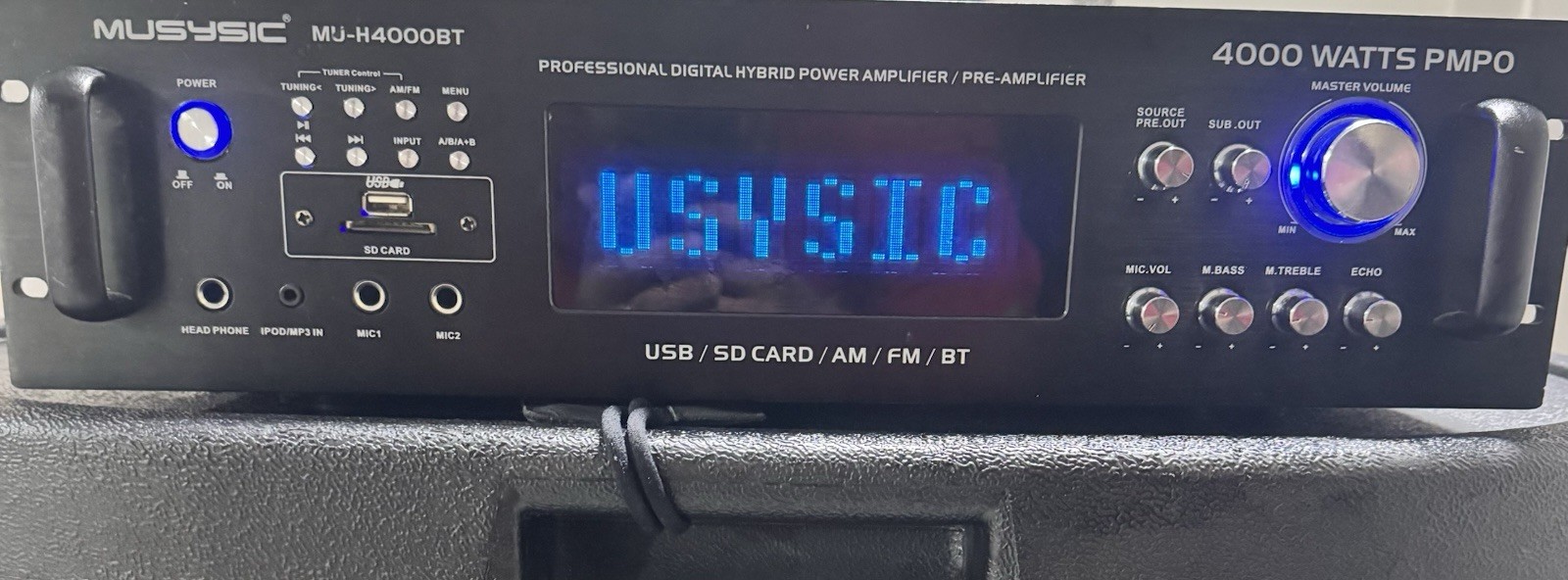 Musysic MU-H4000BT Professional Hybrid Power Amplifier 4000W