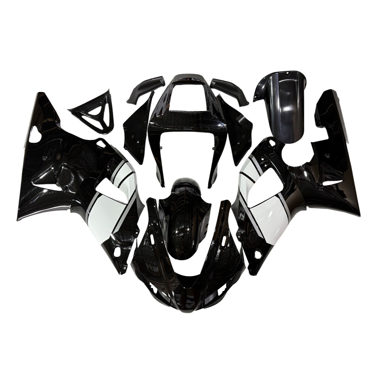 Black White Fairings Kit For Yamaha YZF1000 R1 1998 1999 YZF-R1 98 99 Bodywork
