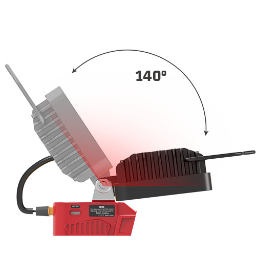 72W LED Work Light Compatible with Milwaukee 18V Battery 7200LM Flashlight USB