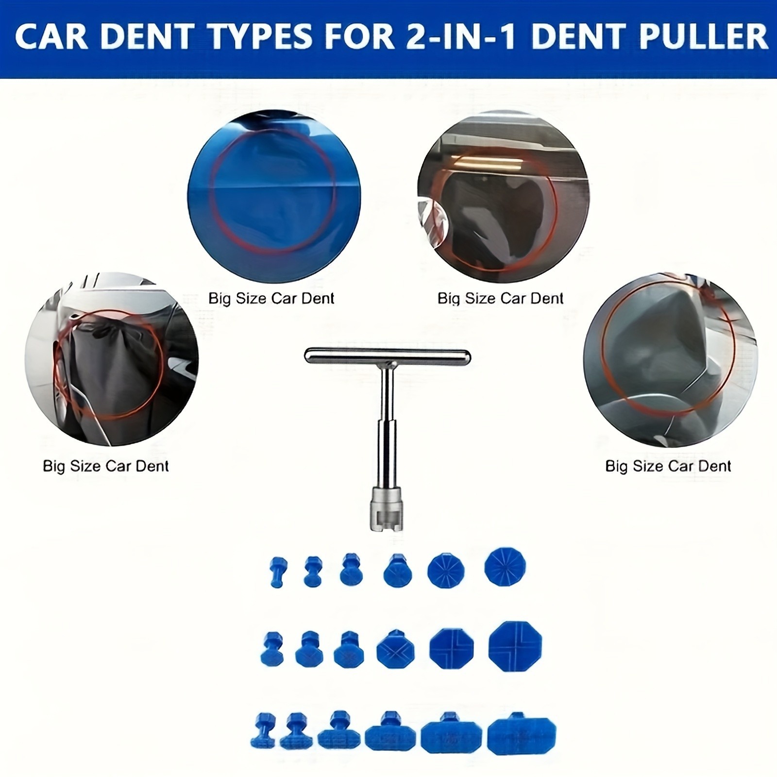 Car Dent Repair Tool Kit - Puller Set for Auto Body Dent Removal