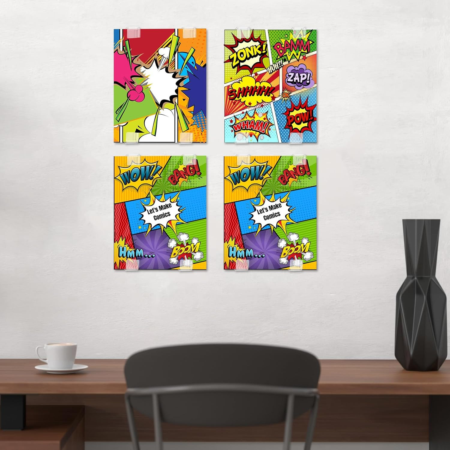 48 Pcs Comic Book Wall Display Clear Floating Display Shelves Comic Book Fram...