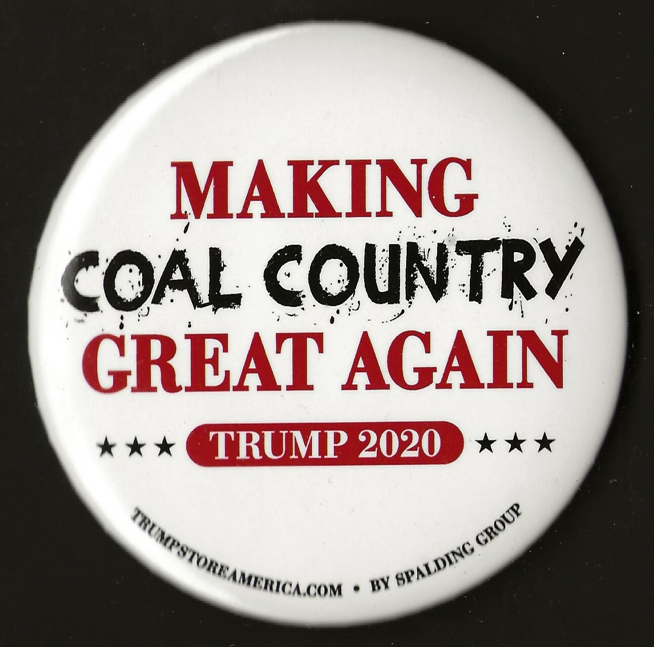 2020 Donald Trump 3" / "Making Coal Country Great Again" Campaign Button(Pin 14)